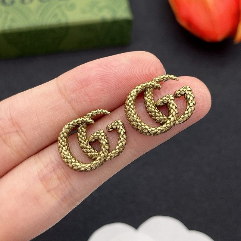 18K Gucci Twist Gold Earrings
