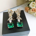 18K BVLGARI BV Magnificent Inspirations Green Crystals Earrings