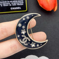 18K Chanel Moon Gold Brooch