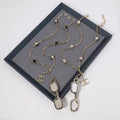 18K Chanel Black Crystal Gold Necklace