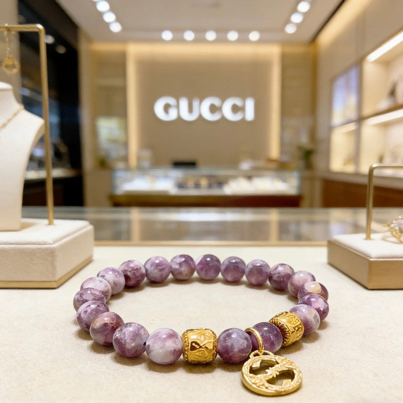 18K Gucci Anger Forest Violet Bead Chain Bracelet