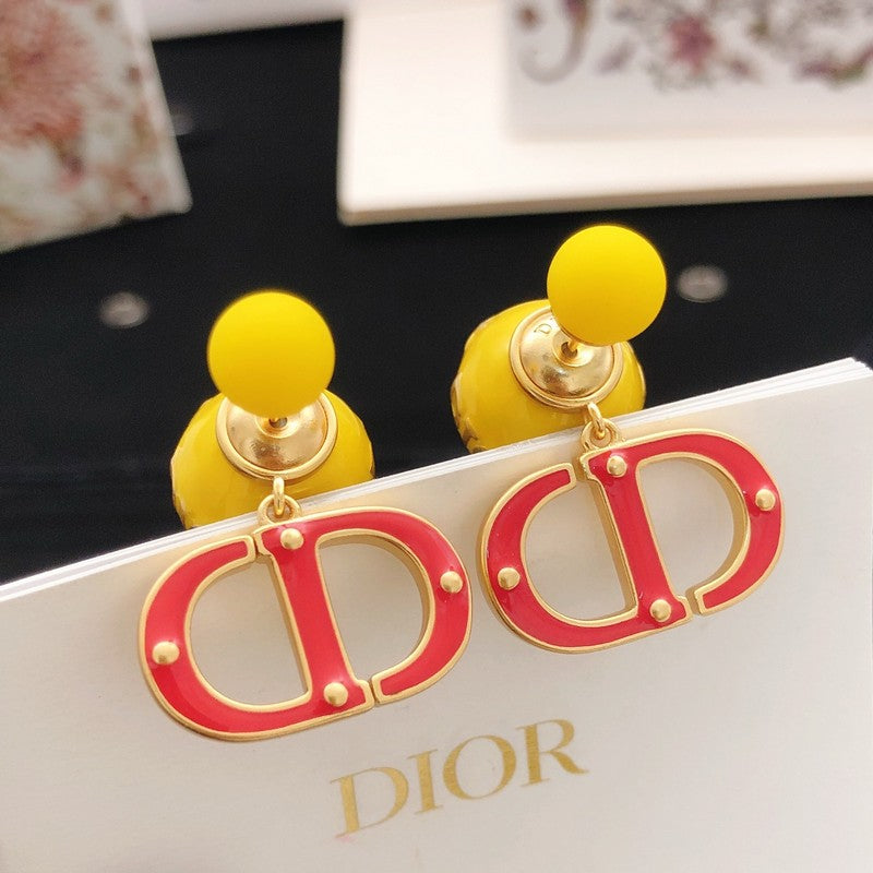18K Dior Tribales Red Earrings
