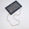 18K Chanel Color Crystal Long Necklace