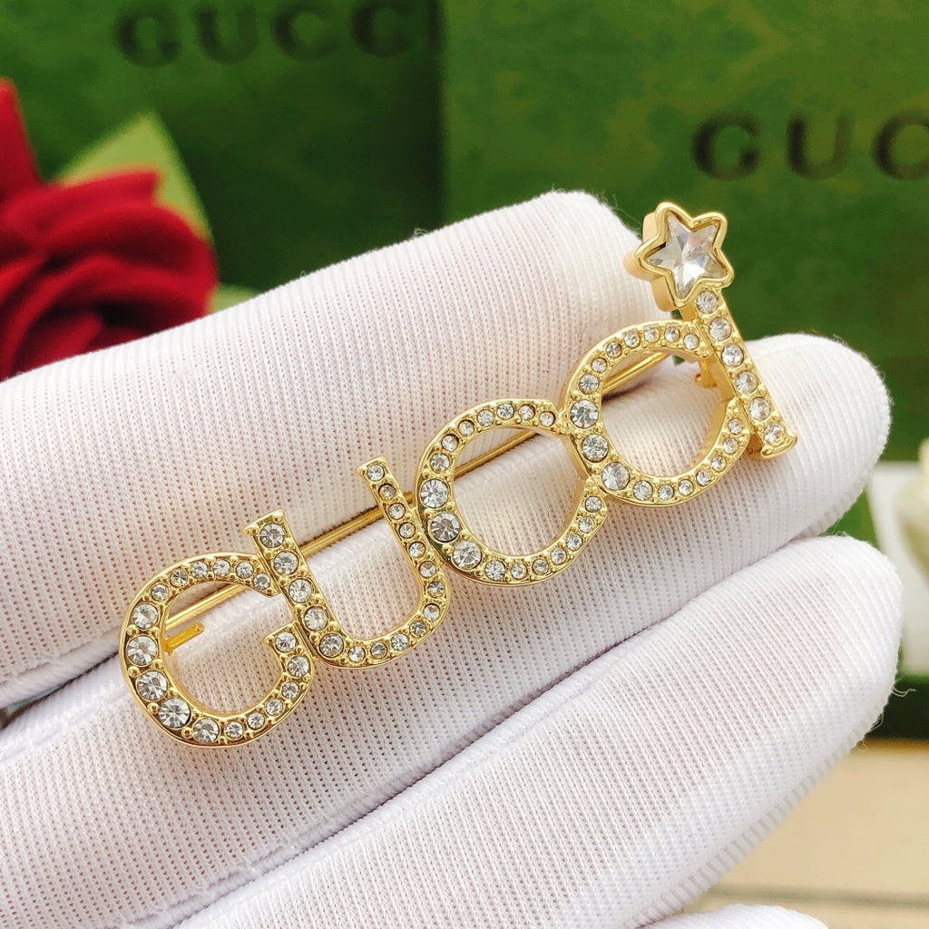 18K Gucci Diamonds Brooch