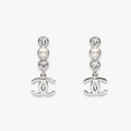 18K Chanel 25B Crystal Earrings
