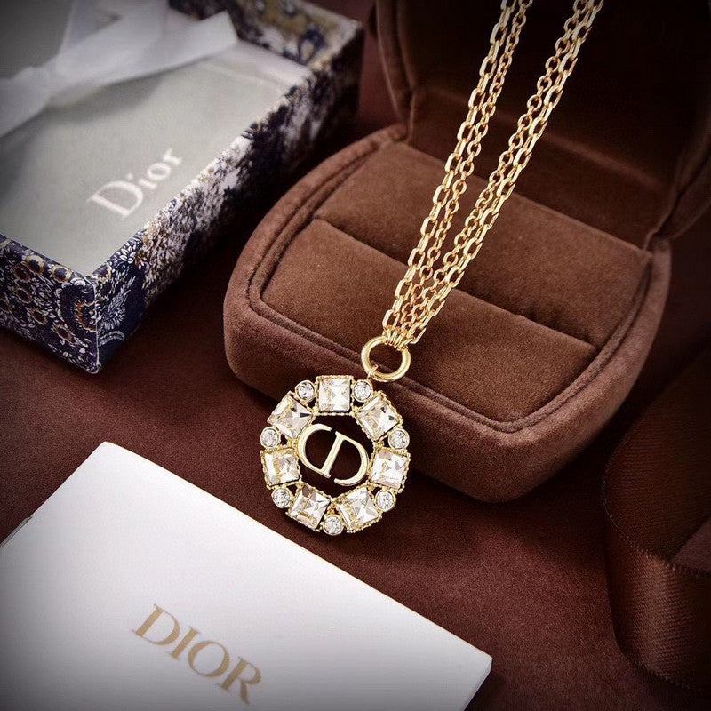 18K Petit Dior Crystals Necklace