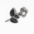 18K Chanel Black Four Leaf Clover Crystal Brooch