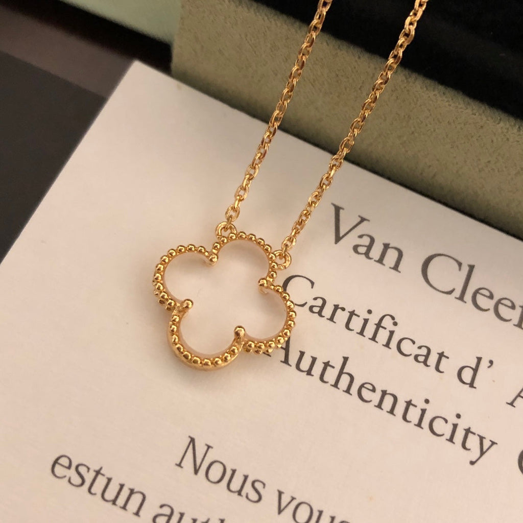 18K Van Cleef & Arpels Vintage Alhambra Pendant Clover Necklace