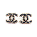18K Chanel Pink Resin Leather Earrings