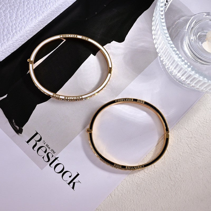 18K Dior Night Code Bangle Bracelet