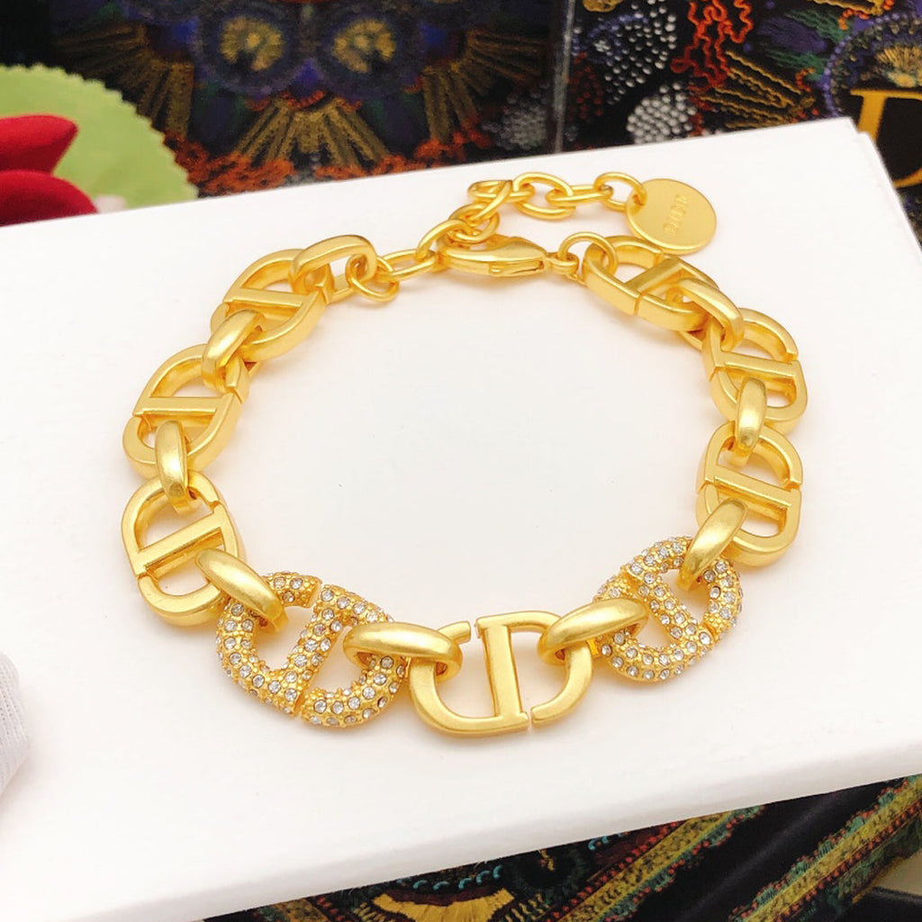 18K Dior Diamond Chain Bracelet