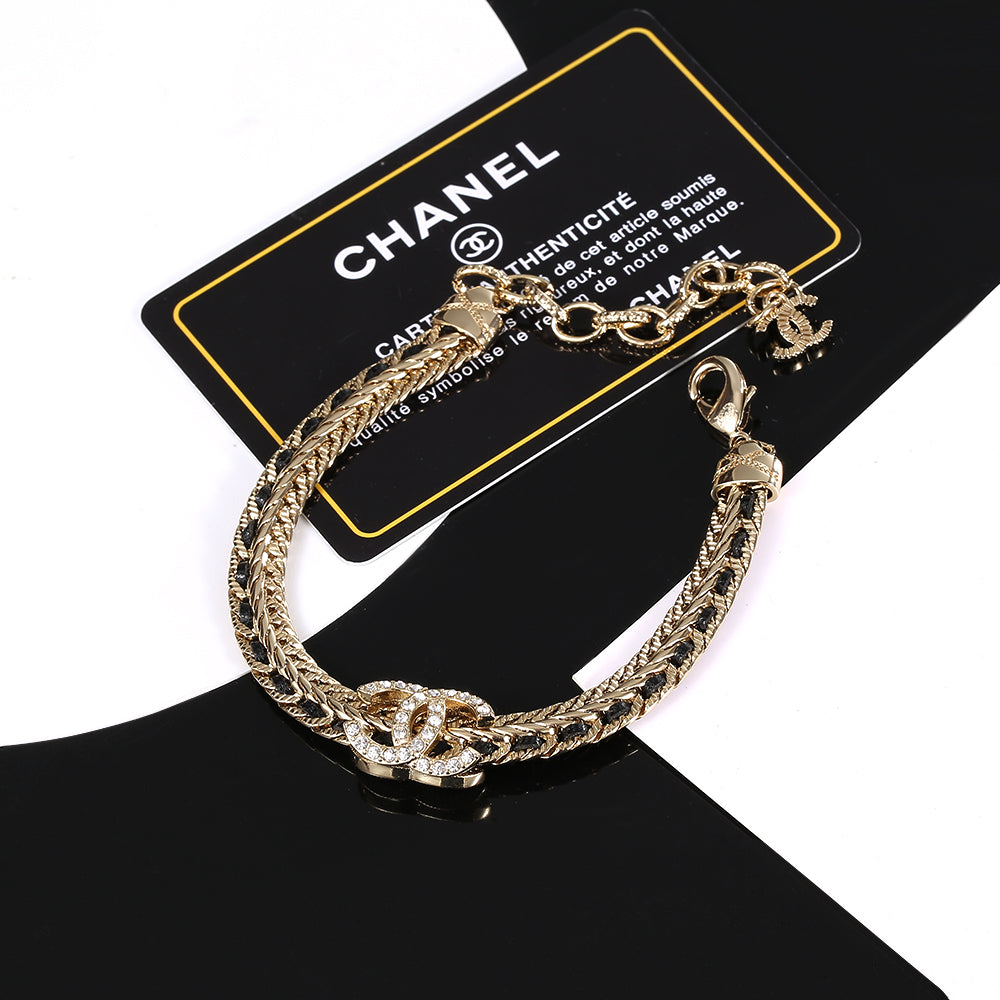 18K Chanel Strass Chain Bracelet