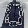 18K Louis Vuitton Blue Logo Color Diamond Bracelet