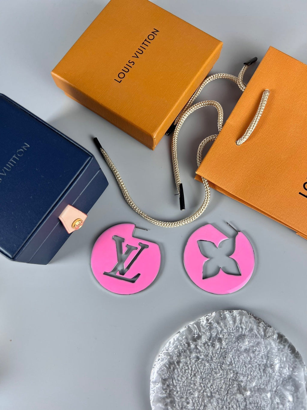 18K Louis Vuitton Perfect Match Pink/Purple Earrings