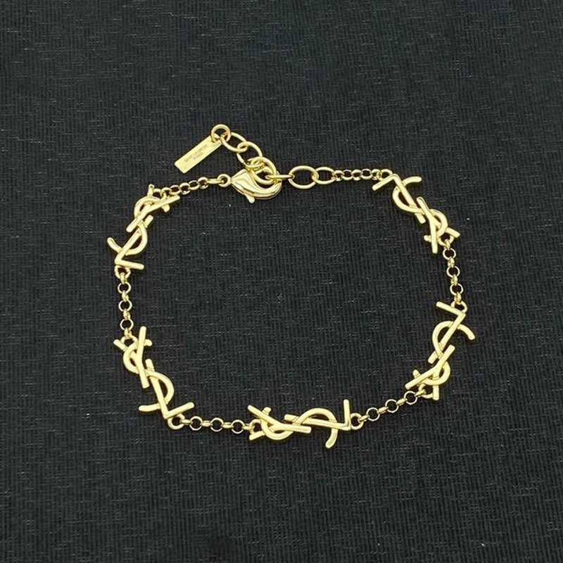 18K YSL Gold Chain Bracelet