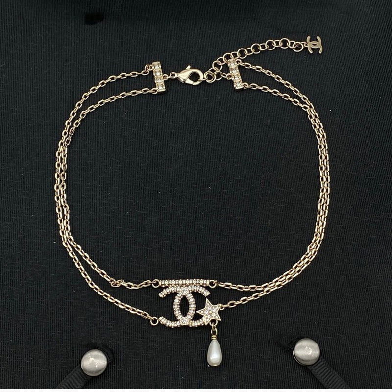 18K Chanel Star Pearl Necklace