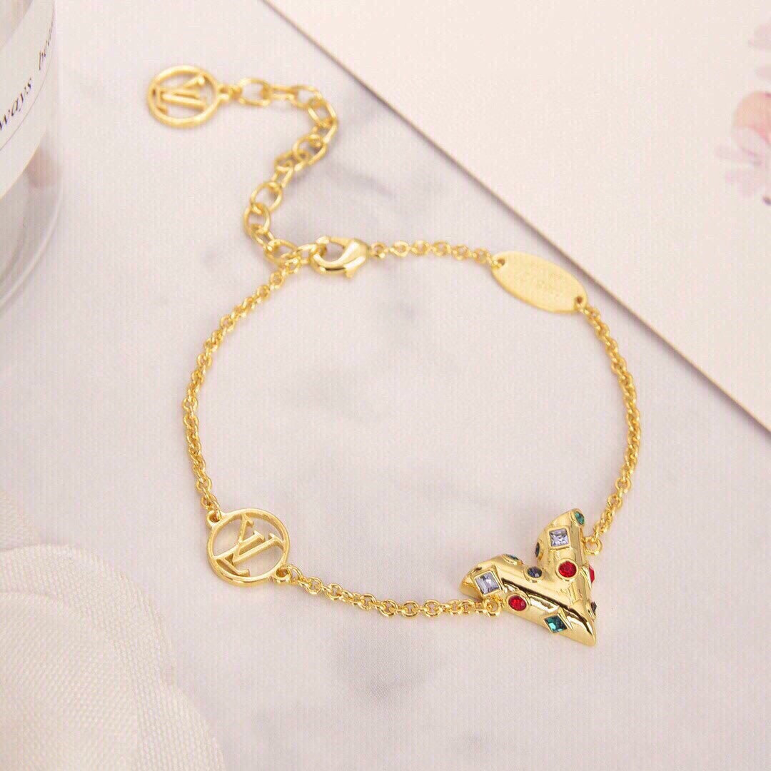 18K Louis Vuitton Essential V Plan隆搂隆搂te Bracelet