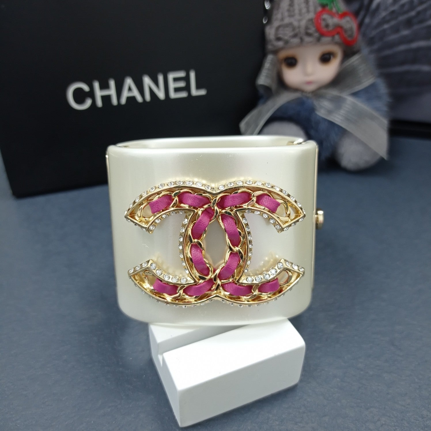18K Chanel Pink Crystals Bracelet