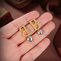 18K Balenciaga Heart Drop Earrings