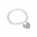 18K Tiffany Heart Tag White Gold Bracelet