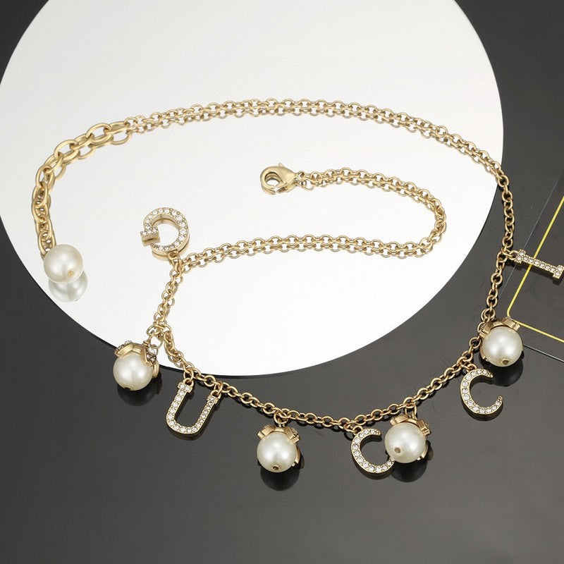 18K Gucci Pearl Necklace