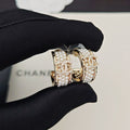 18K Chanel Pearl Gold Cirle Earrings