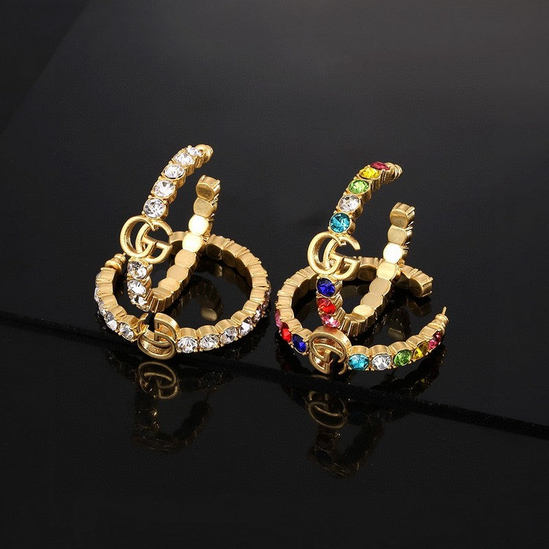 18K Gucci Color Crystal Earrings