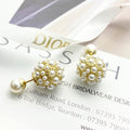 18K Dior Pearl Gold Earrings