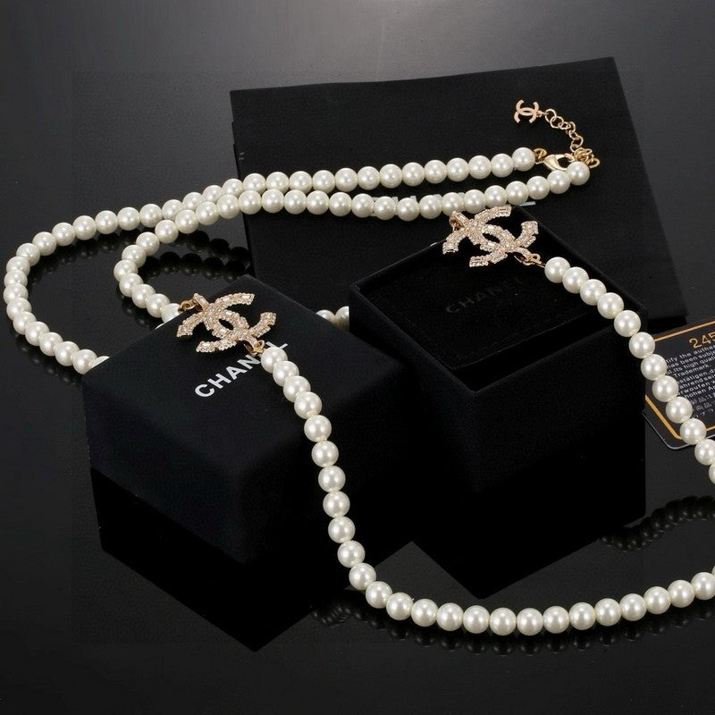 18K Chanel 26C Long Pearl Necklace