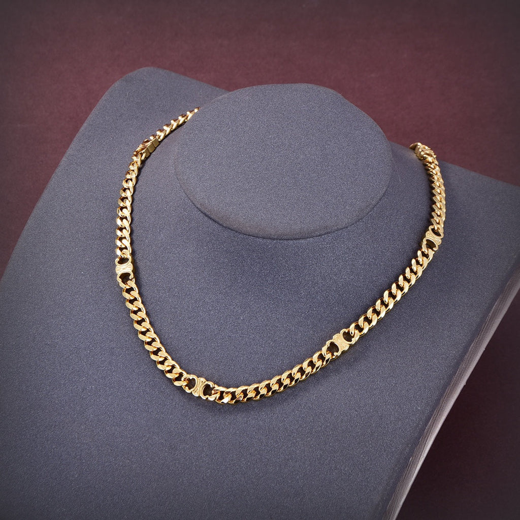 18K Dior Triomphe Small Gourmette Necklace