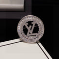 18K Louis Vuitton Full Diamond Brooch
