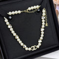 18K Chanel 25B Pearl Heart Choker Necklace