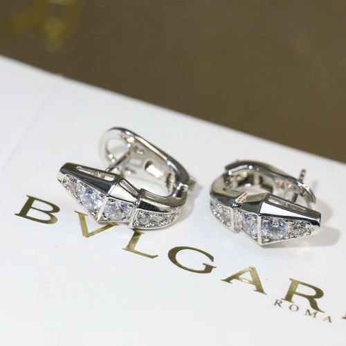 18K BVLGARI BV Serpenti Diamond Earrings