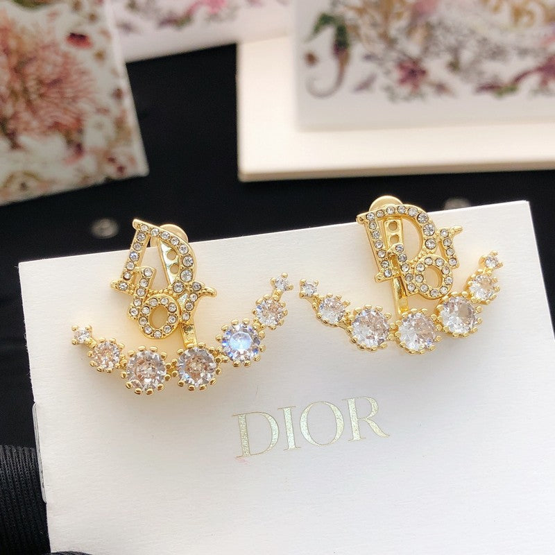 18K Dior Seven Diamond Star Earrings
