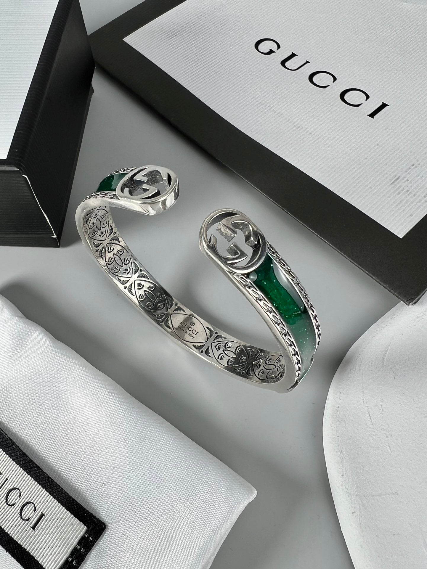 Gucci Interlocking G Bangle Wide Bracelet