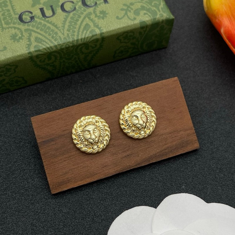 18K Gucci Lion Earrings