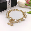 18K Chanel Pearl Chain Bracelet