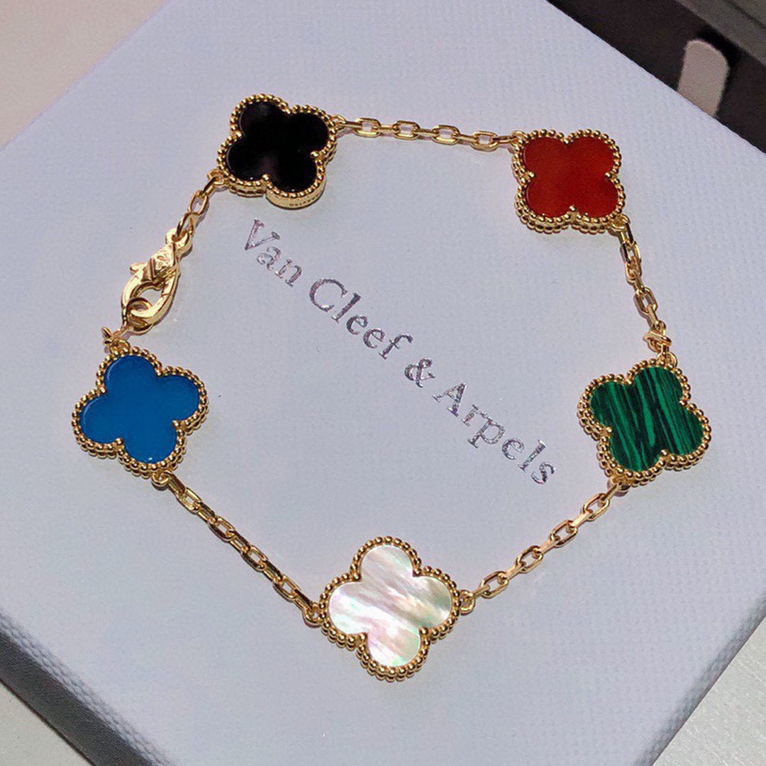 18K Van Cleef & Arpels Vintage Alhambra Color Bracelet