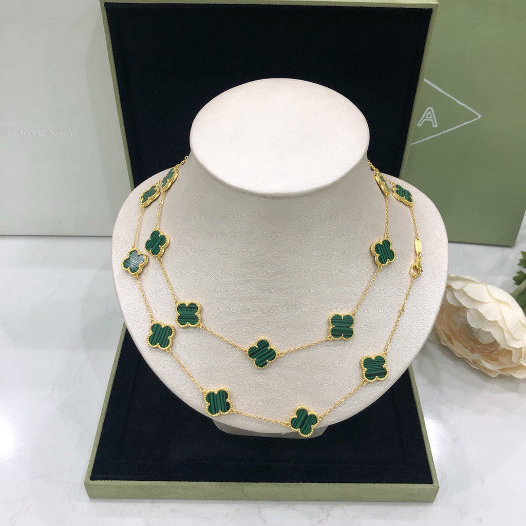 18K Van Cleef & Arpels Vintage Alhambra 20 Motifs Long Necklace