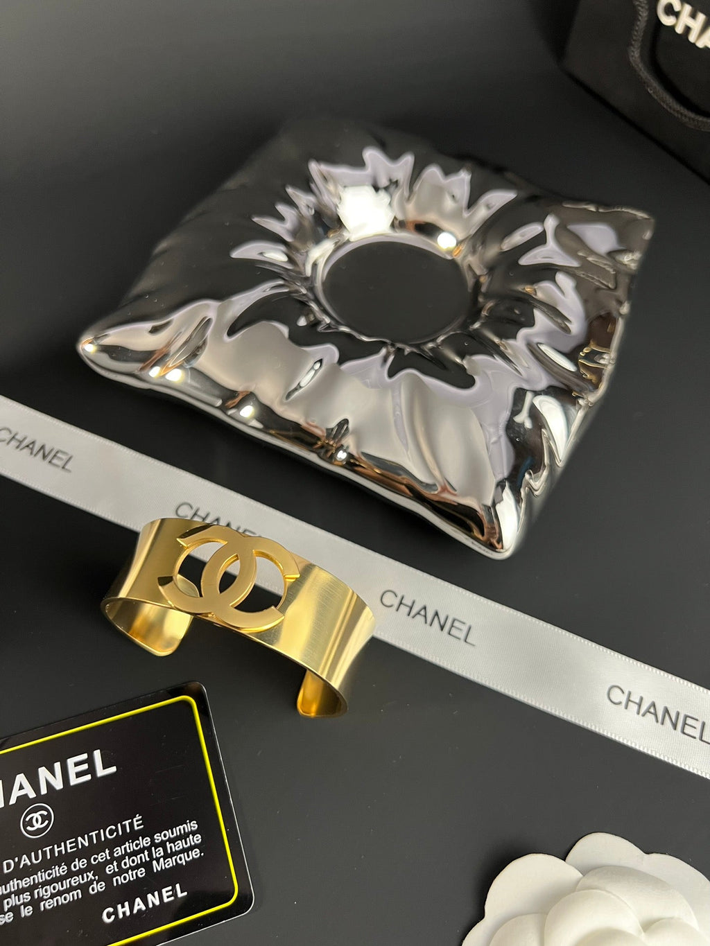 18K Chanel Gold Cuff Bracelet