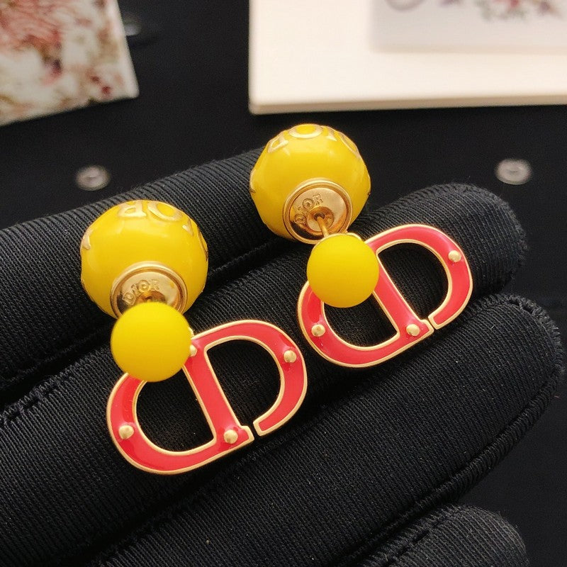 18K Dior Tribales Red Earrings