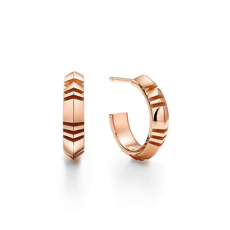 18K Tiffany Atlas X Hoop Earrings