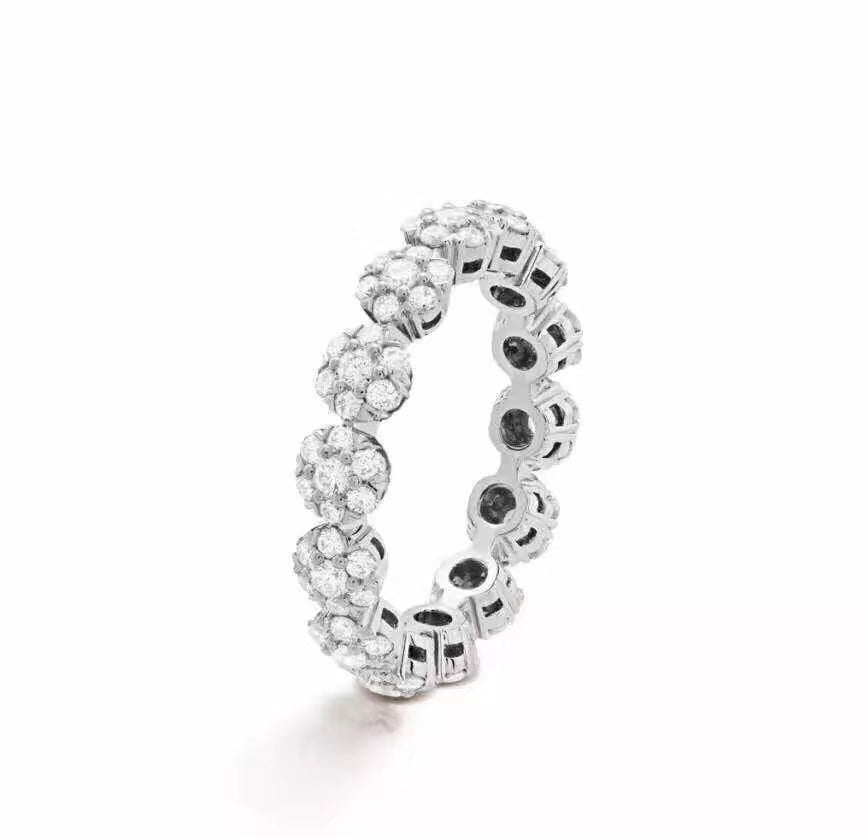 18K Van Cleef & Arpels Fleurette Wedding Diamond Ring