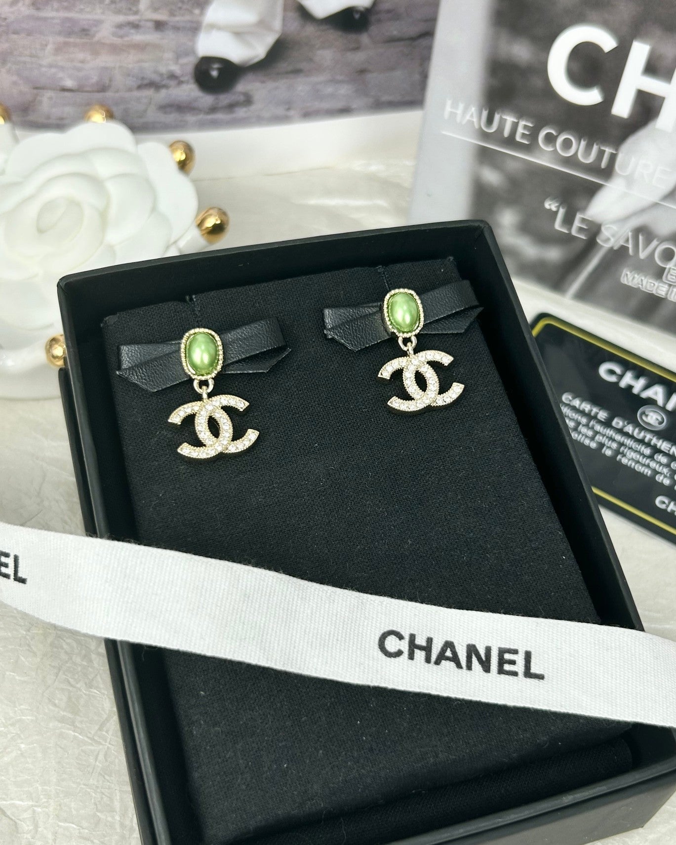 18K Chanel Bow Earrings