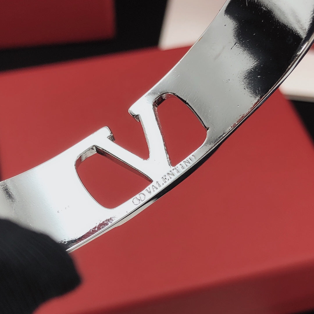18K Valentino Vlogo Cuff Bracelet
