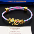 18K Louis Vuitton Monogram Pink & Purple Gold Bracelet