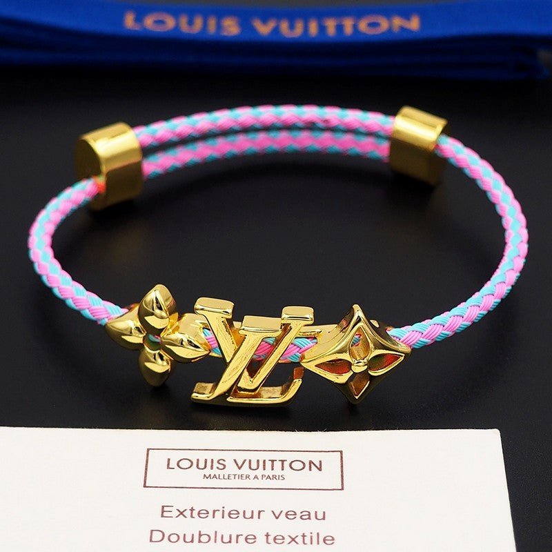 18K Louis Vuitton Monogram Pink & Purple Gold Bracelet