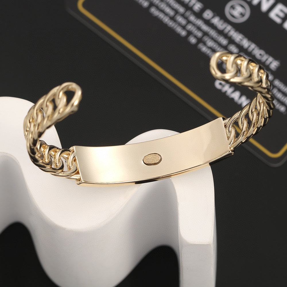 18K Chanel Strass Open Cuff Bracelet