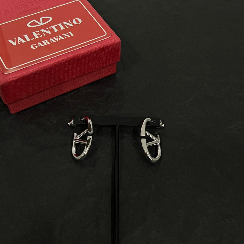 18K Valentino Vlogo Gold Earrings