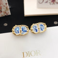 18K Dior Sky Blue Gold Earrings